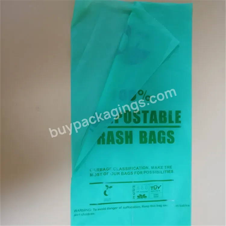 Pla+pbat+cornstarch Material 100% Compostable Flat Bag With Printing Biodegradable Waste Bag - Buy Biodegradable Waste Bag,100% Compostable Flat Bag,Pla+pbat+cornstarch Bag.
