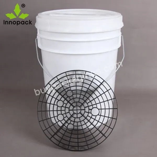 Plastic Car Wash Bucket 20 Liter With Dust Filter Strainer And Gamma Lid