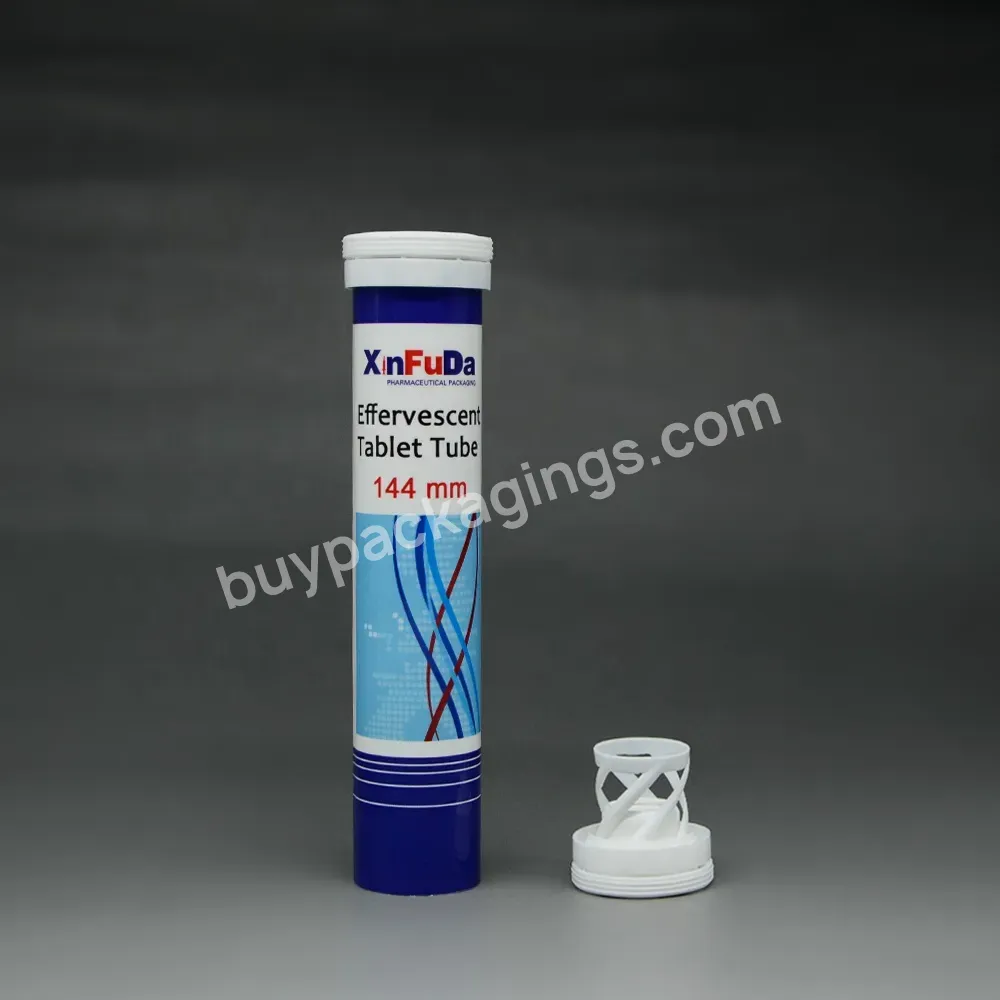 Plastic Container Vitamin Tablet Pill Packaging Desiccant Cap Effervescent Pharmaceutical Tubes From China Manufacturer