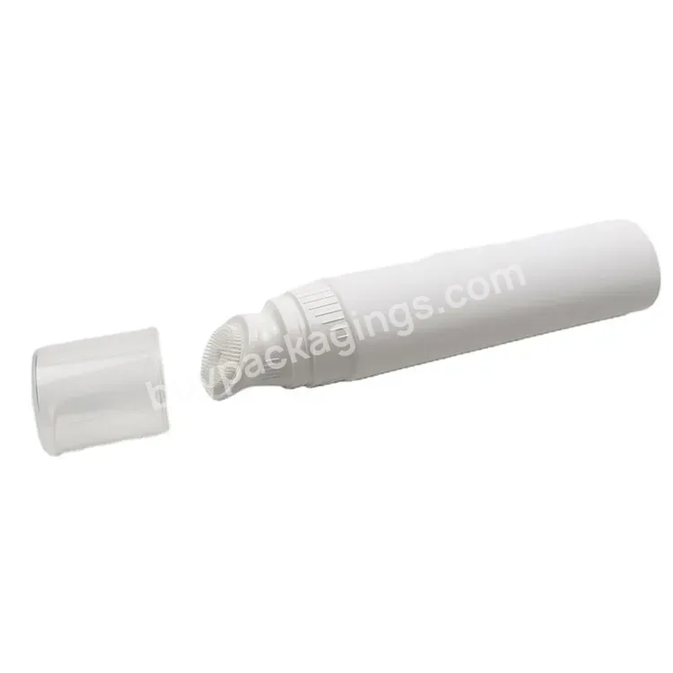 Plastic Customized Plastic Cosmetic Tube With Silicone Brush Applicator For Facial Cleanser - Buy Face Cream Tube Container,Silicone Brush Tube,Tube Packaging With Brush Applicator.