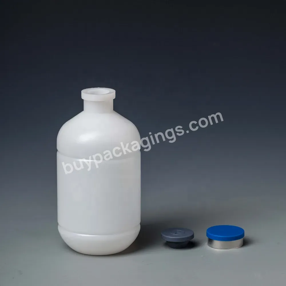 Plastic Empty Pp Or Pe 20mm Diameter 28mm Diameter Neck Poultry Vaccine Packaging Container 250ml 500ml Bottle With Stopper - Buy Veterinary Vaccine Vial With Aluminium Cap And Rubber Stopper,Plastic 250ml 500ml Poultry Vaccine Container,Plastic Vete