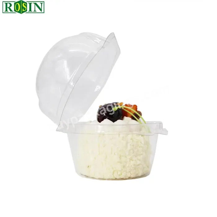 Plastic Mini Cupcake Box Clamshell Single Cup Cake Packaging Box Transparent Food Pet Cake Containers Rosin Round 5000 Pcs