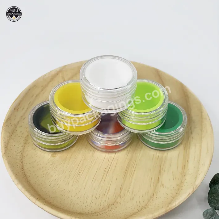 Plastic Oil Pot Crystal Clear With Silicon Liner 5g Screw Top Plastic Jars - Buy 5 Ml Plastic Jar,5g Screw Top Plastic Jars,Plastic Jars.