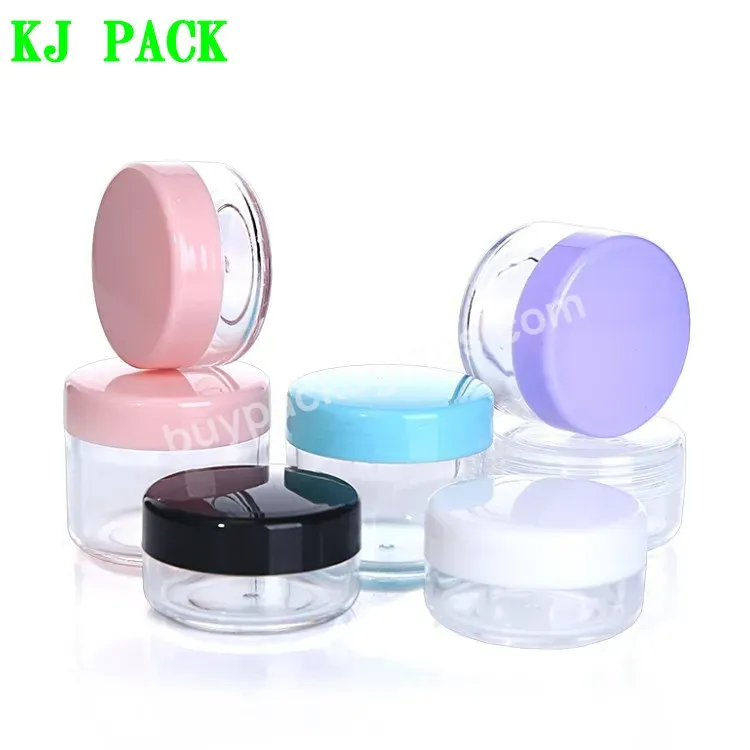 Plastic Pot Jars Empty Cosmetic Container With Lid For Creams Sample Make-up Storage,5g 10g - Buy Plastic Sealable Jar,Empty Cosmetic Container,Cosmetic Cream Jar.