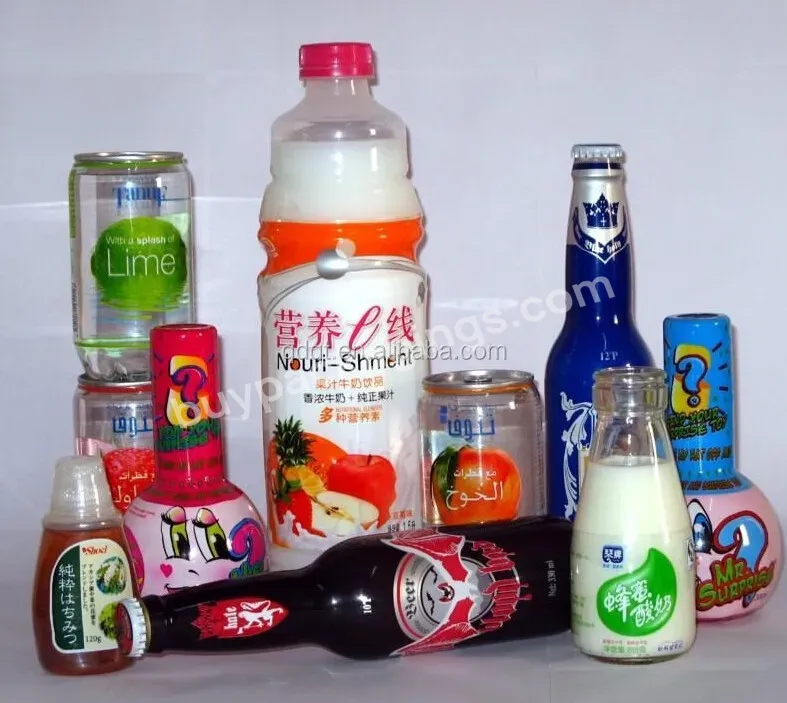 Plastic Shrink Wrap Bottle Labels For Drink Bottle - Buy Labels For Plastic Bottles,Custom Shrink Wrap Labels,Drink Bottle Label Maker.