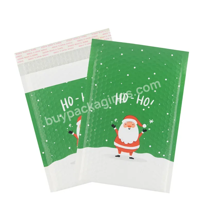 Poly Padded Envelopes Shipping Packaging Custom Green Christmas Bubble Mailer For Gift - Buy Bubble Mailers Logo,Custom Green Bubble Mailer,Green Shipping Packaging Mailer Bubble.