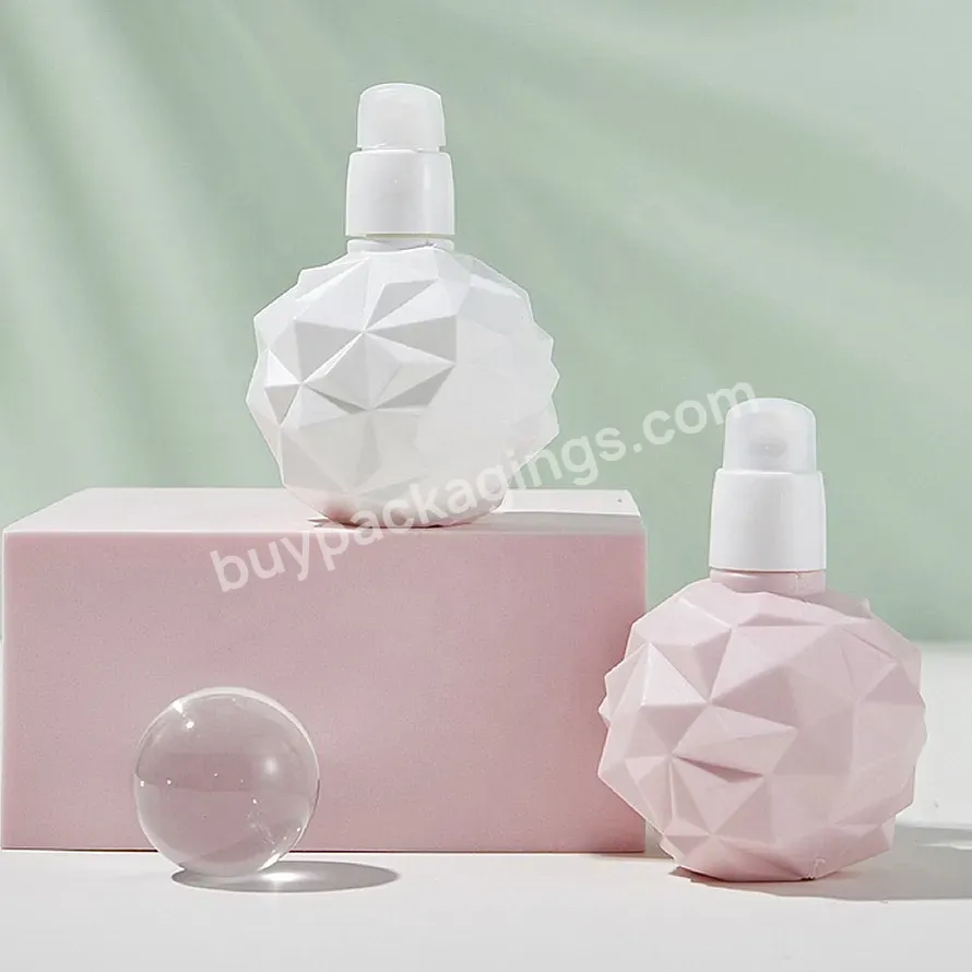 Polyhedral Pink And White Hdpe Plastic Hand Cream Bottle Hand Cream Pump Bottle - Buy Hand Cream Bottle,Plastic Hand Cream Bottles,Hand Cream Pump Bottle.
