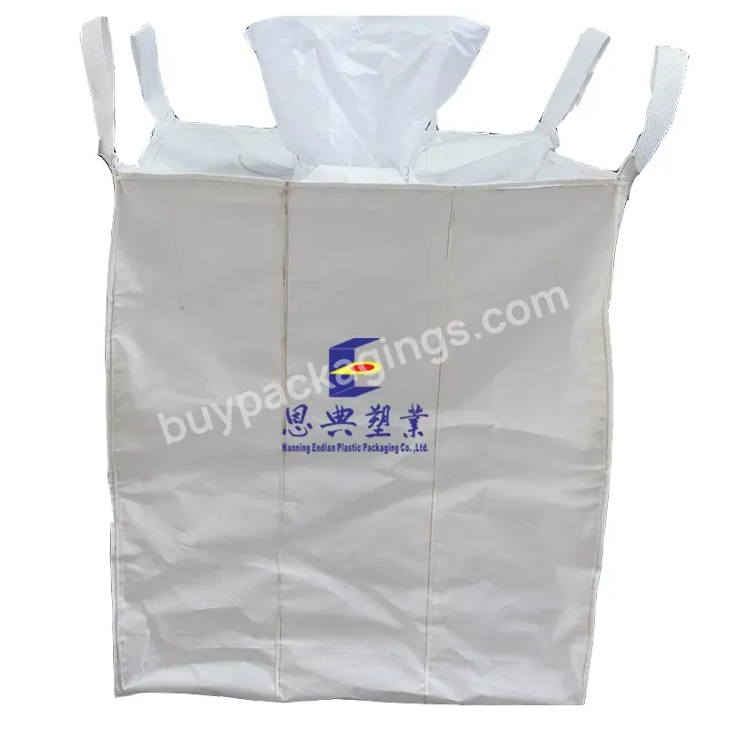 Polypropylene Pp 1000kg 1 Ton Bulk Fibc Sack Baffle Big Jumbo Bags For Grain Rice Agriculture Feed Fertilizer Chemicals