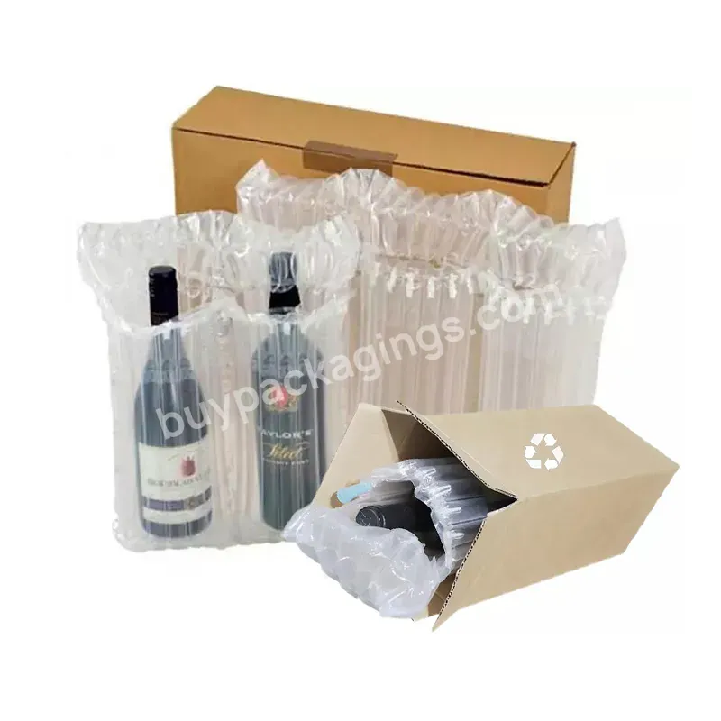 Power Sellers Avoid Friction Damage To Items 70 Microns Inflatable Air Column Bag - Buy Air Column Bag Packaging,Wine Bottle Bubble Bags,Air Column Bag Wine Protect Travel Bag.
