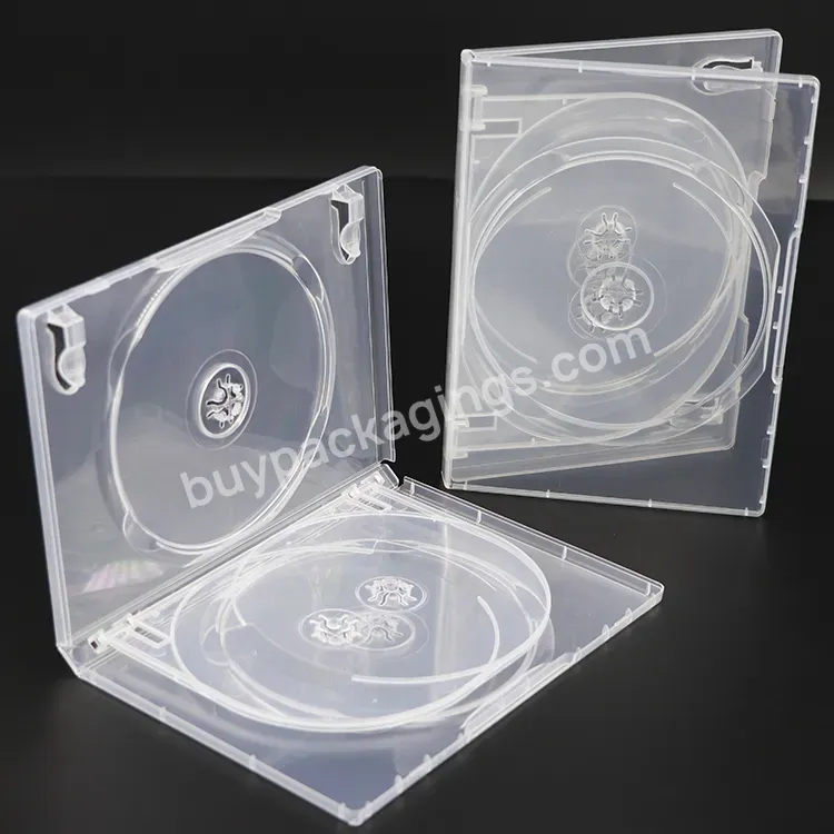 Pp Plastic 6 Disc Cd Box With Double Cd Tray 14mm 3 Disc Blank Dvd Case Black Dvd Case Clear Single 1-disc Dvd Case - Buy 14mm 3 Disc Blank Dvd Case,Black Dvd Case,Single 1-disc Dvd Case.