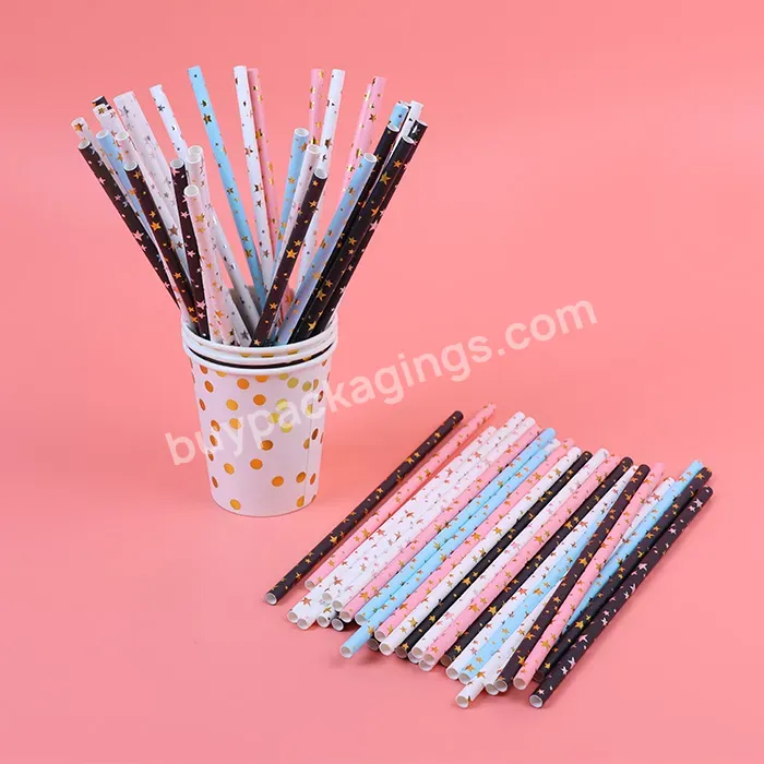 Premium Disposable Drinking Cocktail Paper Straws Biodegradable Paper Straws For Party
