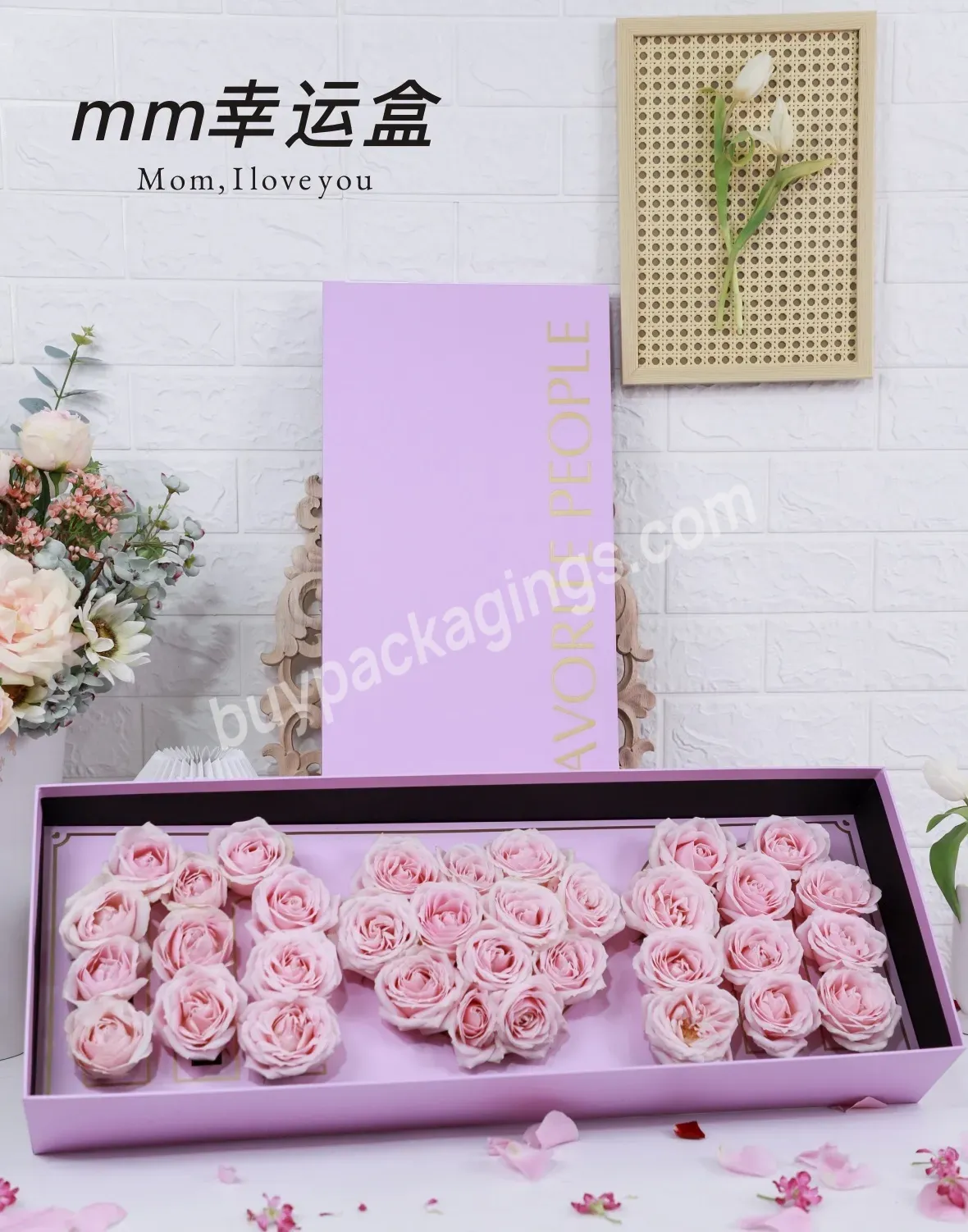 Premium Quality Mom Box Rectangle Flower Gift Boxes With Mud Foam Slot For Mother's Day - Buy Rectangle Flower Gift Boxes,Mom Box,Gift Boxes With Mud Foam Slot For Mother's Day.