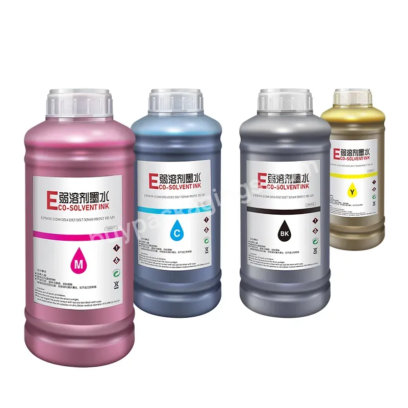 Premium Super Quality Eco Solvent Ink For Indoor And Outdoor Printing Materials Xp600 Dx5 Tx800 I3200 Eco Solvent Printer - Buy Solvent Based Printing Ink,I3200 Print Head Eco Solvent Ink,Vivid Colour Eco Solvent Ink.