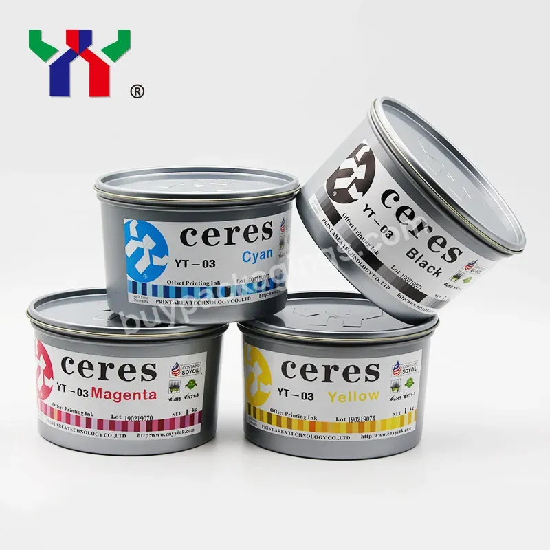 Print Eco Solvent Ceres Yt-03 Offset Printing Ink Yellow Color,1 Kg/can