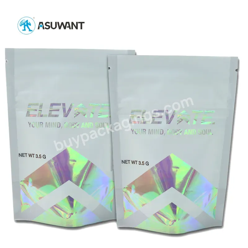 Printed Holographic Foil Ziplock Food Packaging Plastic Hologram Mylar Bags With Zipper - Buy Hologram Mylar Bags,Holographic Foil Ziplock Plastic Bags,Stand Up Pouch 3 Sides Seal Cosmetic Resealable Bag.