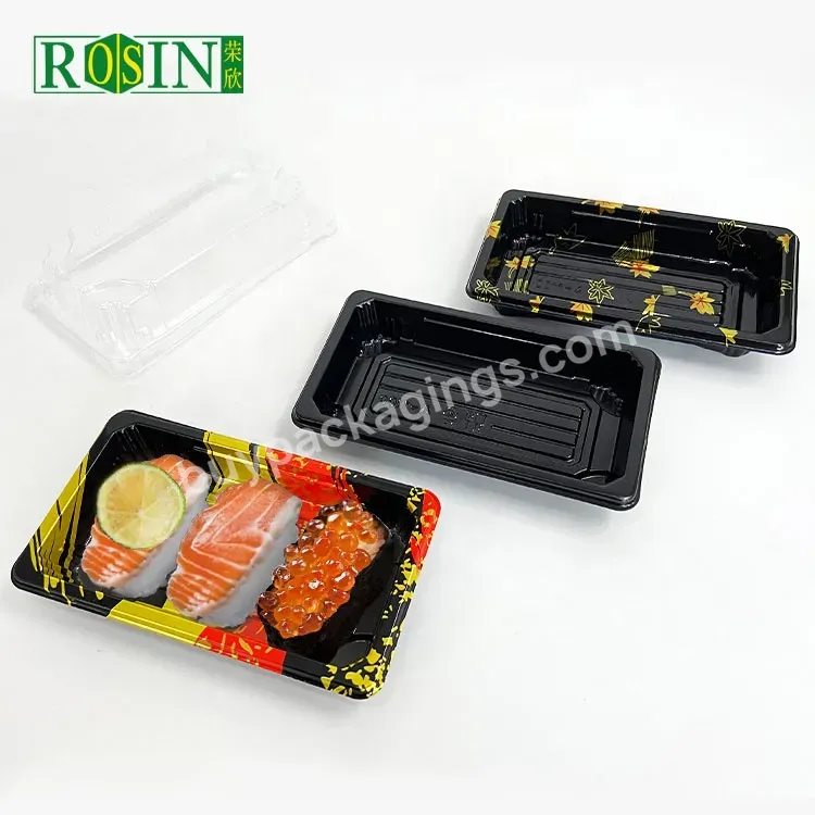 Printed New Arrival Disposable Food Grade Takeout Sushi Packaging Container With Lid - Buy Sushi Container With Lid,New Arrival Disposable Food Grade Sushi Container,Sushi Take Out Container.
