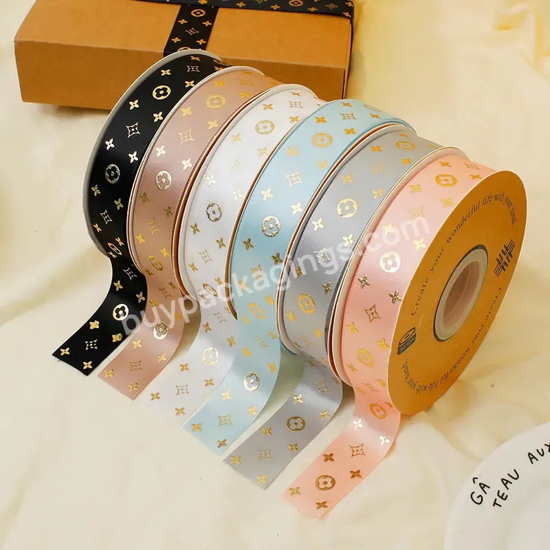 Printed Ribbon Gilded Ribbon Floral Flower Gift Bouquet Wrapping Paper Diy Material Ribbon - Buy Ribbon Of Flowers,Bow Cake Ribbon,Decoration Paper Ribbon.
