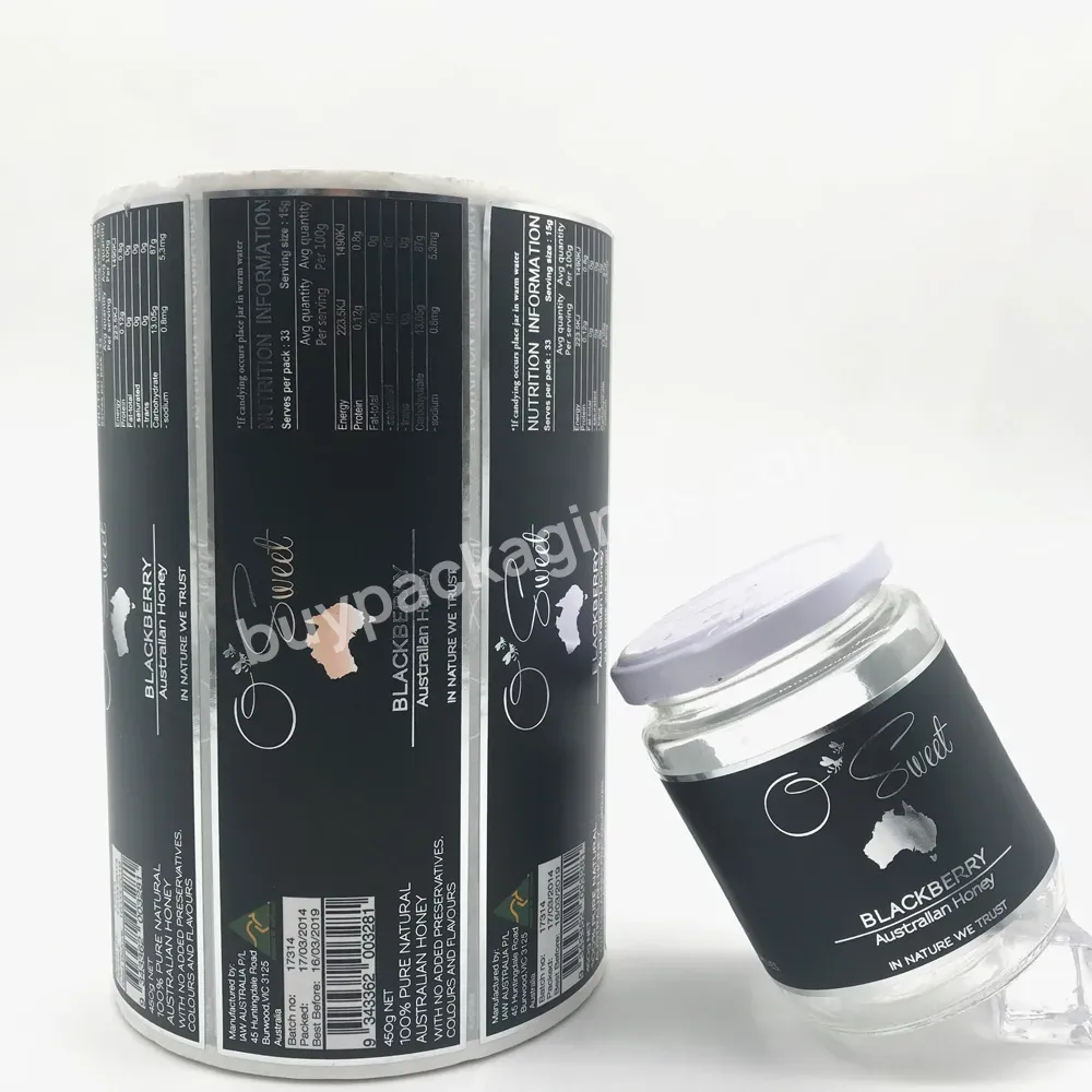 Printing Adhesive Waterproof Sticker For Bottle,Adhesive Spice Jar Label,Good Quality Transparent Glossy Laminated Jar Bottle - Buy Spice Jar Labels,Address Label,Adhesive Waterproof Label.