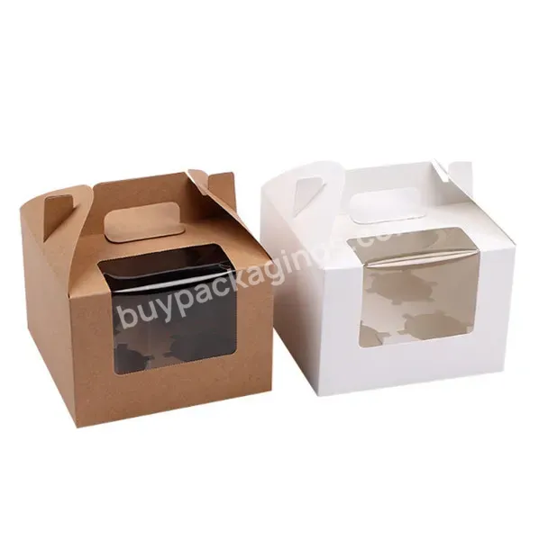 Printing Custom Food Grade Cardboard Paper Birthday Cake Packaging Box With Window - Buy Cake Packing Paper Box,Cake Box With Window,Custom Cake Packing Box.