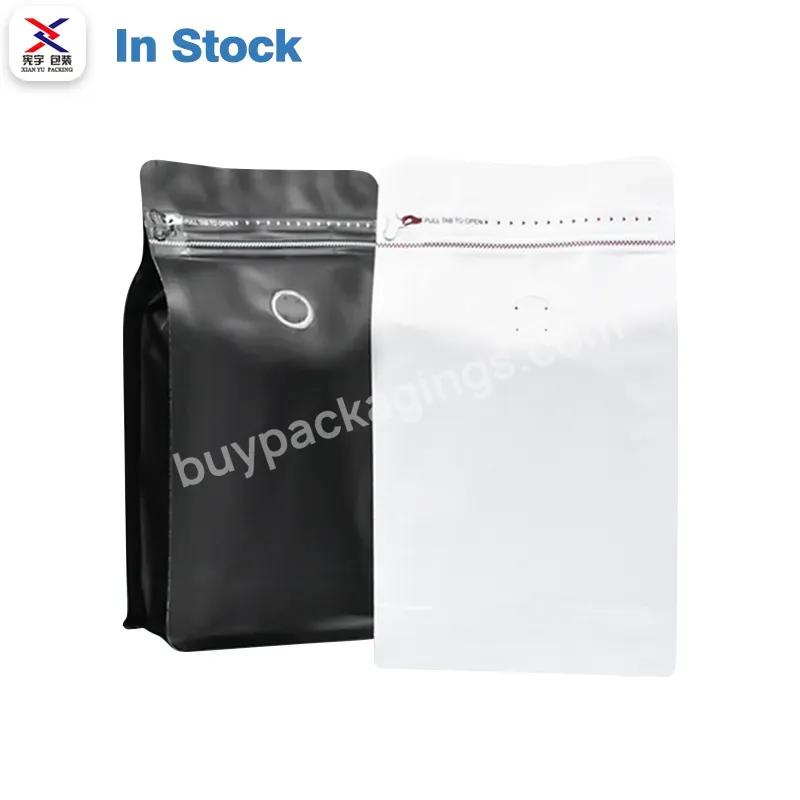 Private Customization High Quality Print Stand Up Pouch Valve Coffee Bags - Buy Black Aluminium Foil Packaging Bag With Valve,Eco Friendly Resealable Flat Bottom Bag,1000g 500g 250g Custom Logo Printed One Way Valve Flat Bottom Pouch.