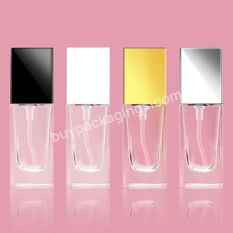 Private Label 40ml Foundation Packaging Makeup Empty Foundation Bottles Glass 100 Ml Glass Bottle - Buy Skin Care Makeup Empty Bottles Glass Private Label Foundation Packaging,White Cream Glass Jar 100 Ml Glass Bottle,Luxury Glass Jar Cream Makeup Fo