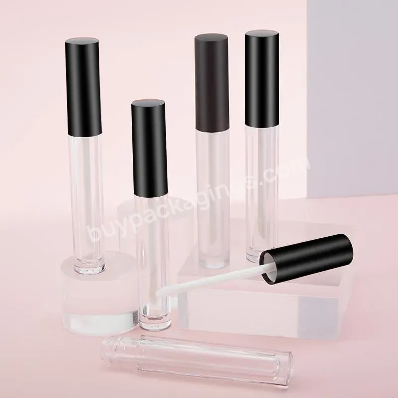 Private Label 8ml Lip Gloss Tubes Packaging Lip Gloss Tubes Bottle Empty Refillable Cosmetics Containers - Buy Black Lip Gloss Tube,Black Top Lip Gloss Tube,Lip Gloss Tube 10 Ml.