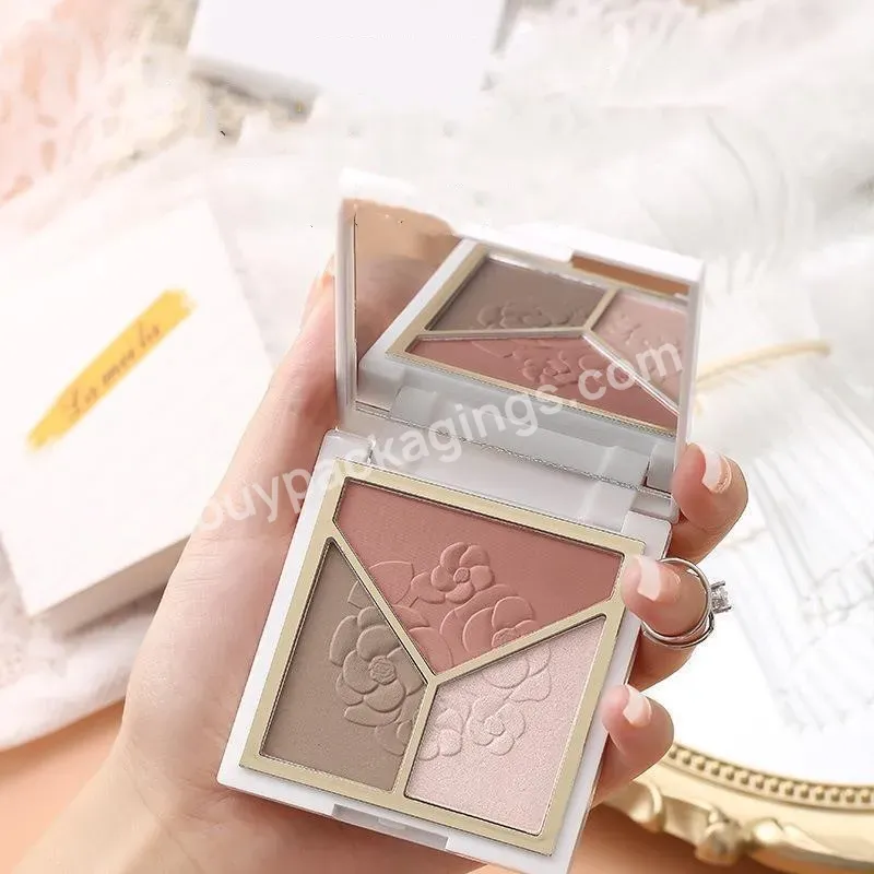 Private Label Cosmetic Plastic Packaging E868 # Square Double Layer Compact Powder Blusher Container - Buy Blusher Container,Blusher Tube,Blusher Plastic Packaging.