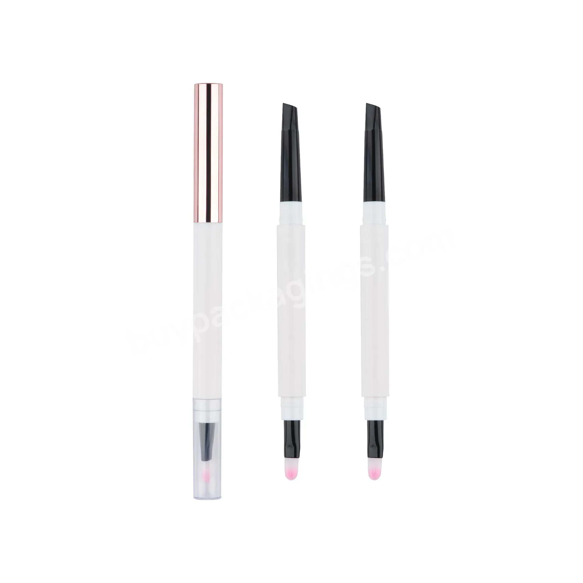 Private Label Customize Yh-m22 Automatic Lip Liner Empty Container Pen Tube Lipliner Pencil Plastic Packaging With Brush - Buy Eyebrow Pencil Plastic Packaging,Eyebrow Pencil Container,Eyebrow Pencil Packaging.