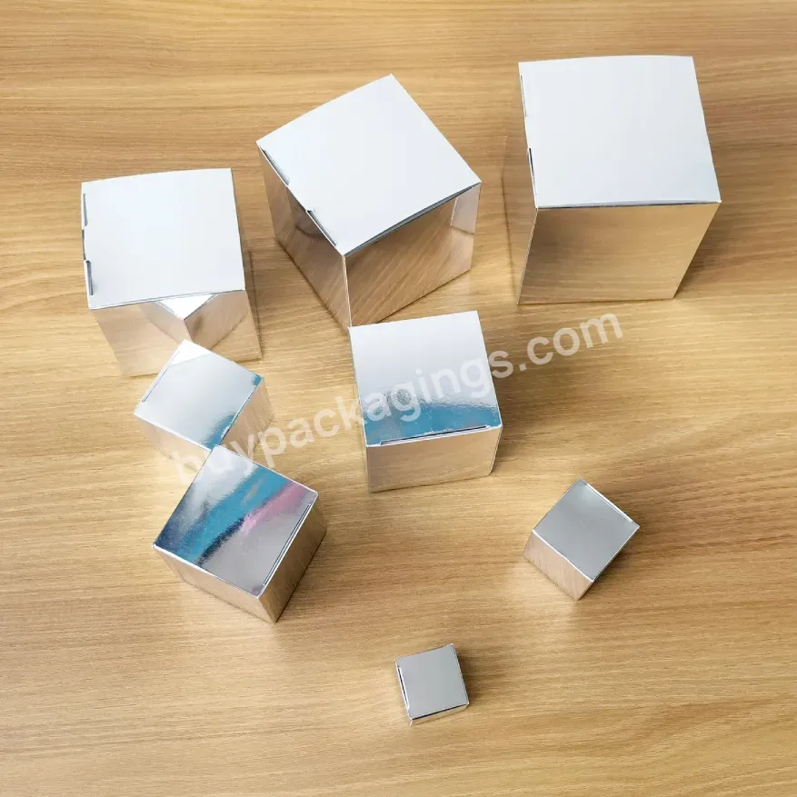 Product Box Custom Small Silver Box Packaging,Plain Silver Paper Box,Silver Cardboard Box Plain Silver Box Plain White Box - Buy Small Silver Box Packaging,Product Box Custom,Carton.