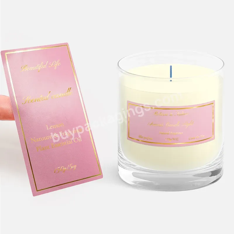 Professional Custom Luxury Scented Soy Wax Aromatherapy Candle Jar Warning Self Adhesive Vinyl Sticker Label Design Logo - Buy Factory Direct Candle Self-adhesive Vinyl Sticker Labels,Professional Custom High Quality Embossed Candle Labels,Custom Soy