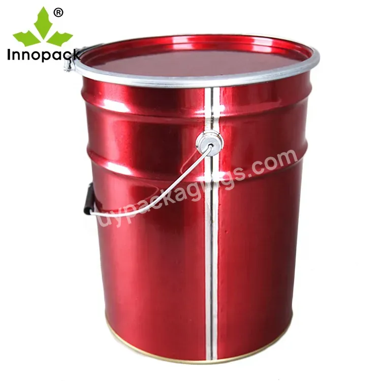 Professional Factory Metal Bucket With Ring Lock - Buy Metal Bucket,Metal Bucket With Lid,Painted Metal Bucket.