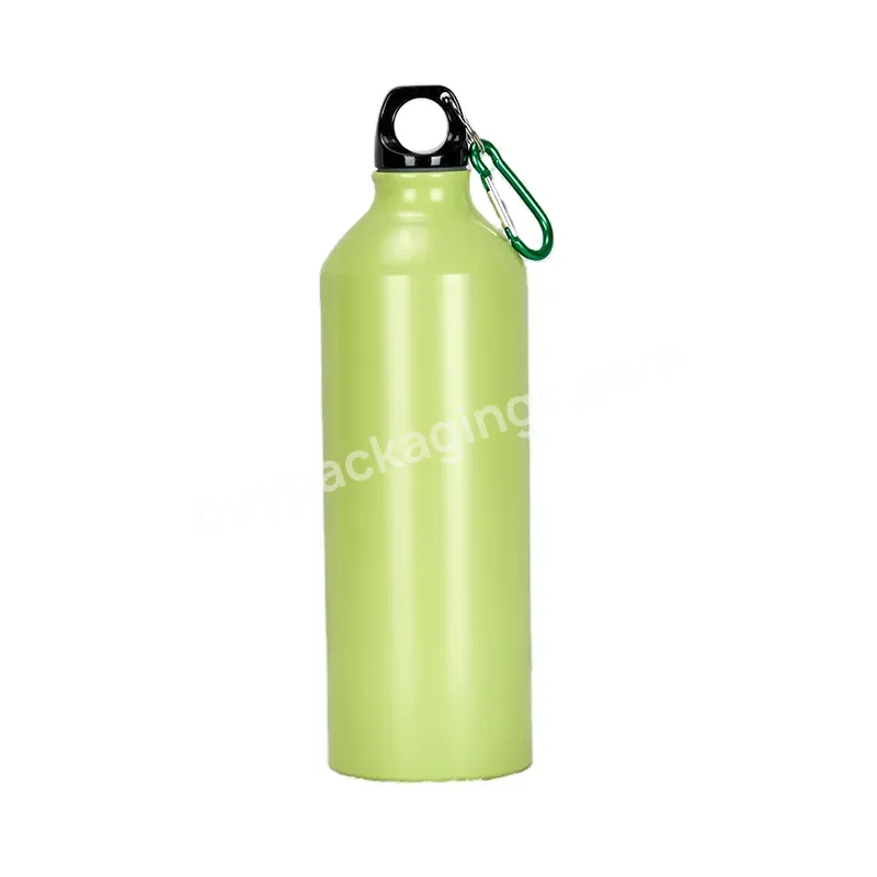 Promotional Custom Logo Colorful Reusable Metal Aluminum Sports Drink Water Bottle With Carabiner Cover - Buy Aluminium Water Bottle,Drink Water Bottles,Sports Water Bottles.