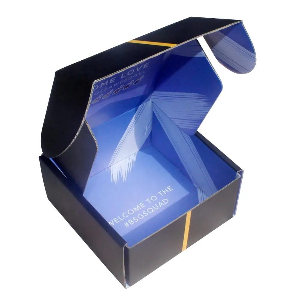 Promotional Custom printed Folding Corrugated Mail boxE-Flute Packaging paper boxes