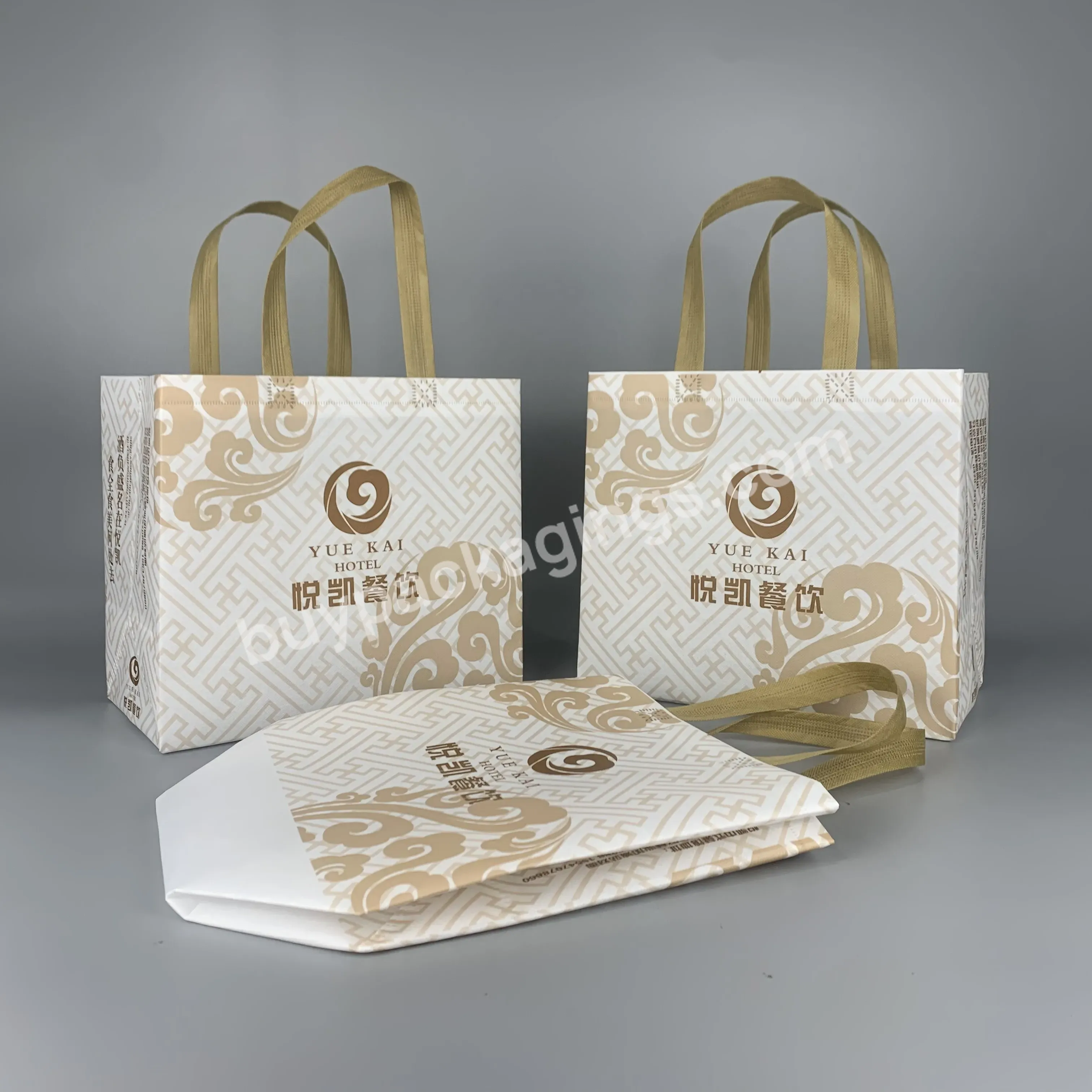 Promotional Customized Logo Printing Waterproof Affordable And Foldable Non Woven Shopping Bag