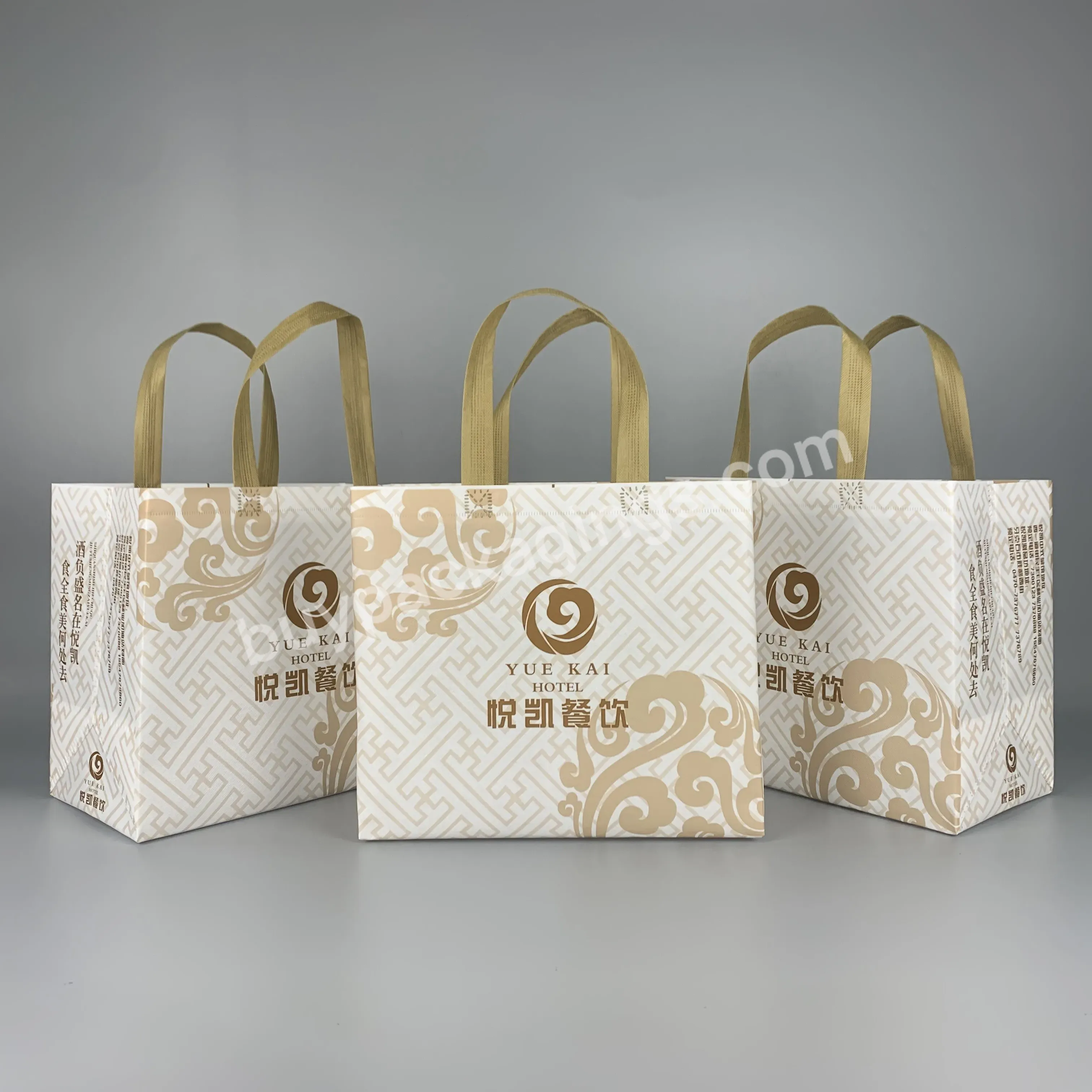 Promotional Customized Logo Printing Waterproof Affordable And Foldable Non Woven Shopping Bag