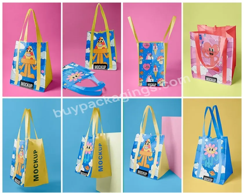 Promotional Eco Friendly Colorful Handle Clear Printing Hand Sew Pp Handle Non Woven Shopping Bags With Logos - Buy Promotional Eco Friendly Colorful Handle Clear Printing Hand Sew Handle Non Woven Shopping Bags With Logos,Custom Non Woven Shopping B