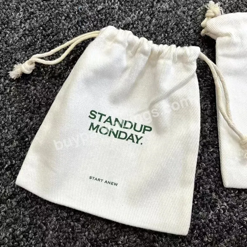 Promotional Recyclable Linen Cotton Drawstring Bag Organic Small Cotton Muslin Drawstring Bags