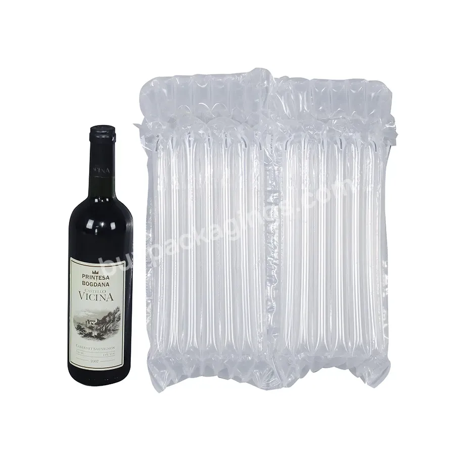 Protective Plastic Material Packing Mailing Bags For Glasswork Wine Inflatable Air Column Bag Packing Bags - Buy Protective Package Inflatable Wrap,Wholesale Custom Air Column Bag,Protector Buffer Packaging Shock Resistance Pe Pa.