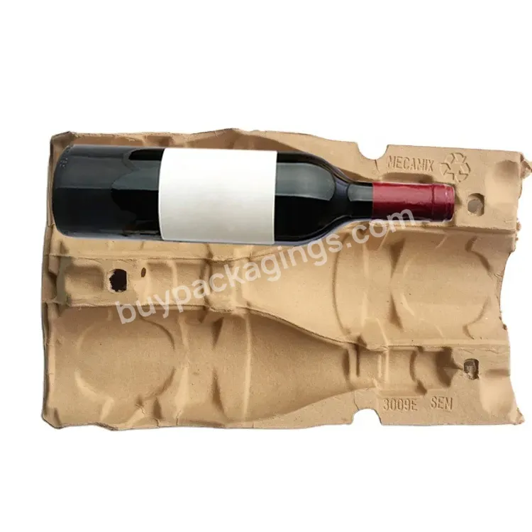 Protective Wine Bottle Pulp Packaging Inner Tray Recyle Paper Customized Oem Packaging Inserts Dry Press Pulp Molding Waste Pulp - Buy Paper Box With Tray Wholesale Packing Box Tray Mobile Phone Pack Tray Packaging Tray Packaging Box Tray,Eco-friend