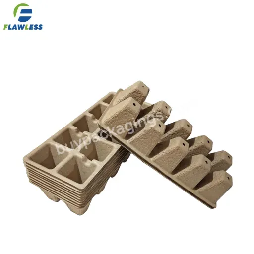 Pulp Square Biodegradable Pots Seed Starter Tray Easy Transplanting Seedlings - Buy Organic Seeding Pot Transplanting Seedlings Seed Starter Ecofriendly Decompose Directly Transplanted Ground Soil Plant Packaging,Biodegradable Seed Pot Trays Seedling