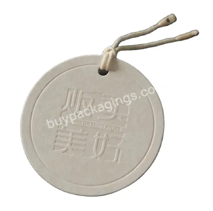 Pure White Round Embossed Custom Swing Tags Clothing Tag Labels Garment Hang - Buy Swing Tags,Garment Hang Tags,Clothing Tag Labels.