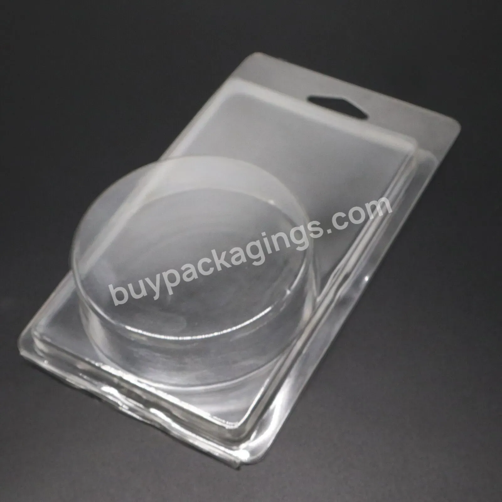 Pvc Blister Sealing Small Packaging Cartridge Plastic Recyclable Single Cavity Clamshell Packaging Circle
