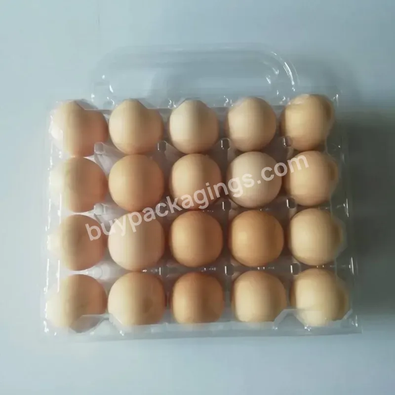 Pvc Transparent Disposable Egg Packaging Box With 20 Holes Portable Egg Tray - Buy Shockproof Egg Packaging,Tray For Eggs Plastic,12 Eggs Holder.