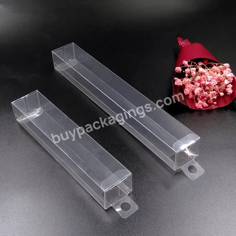 Pvc Transparent Plastic Boxes With Hanging Hole Fan Pencil Small Packaging Box - Buy Pp Corrugated Box,Pp Plastic Stationery Box,Plastic Packaging Box.