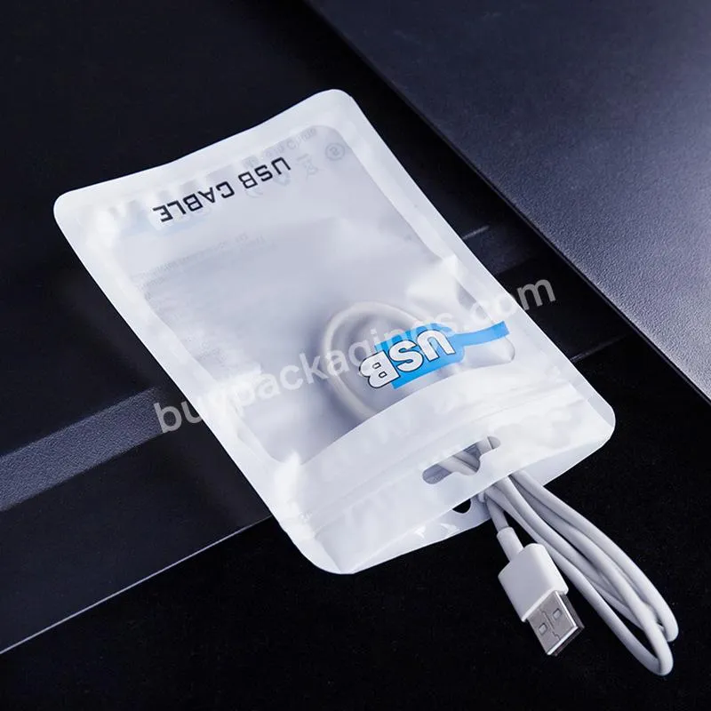 Ready Stock High Quality USB Data Line Earphone Cable Electronic Cable Plastic Packaging Zip lock Packaging Bag Pouch