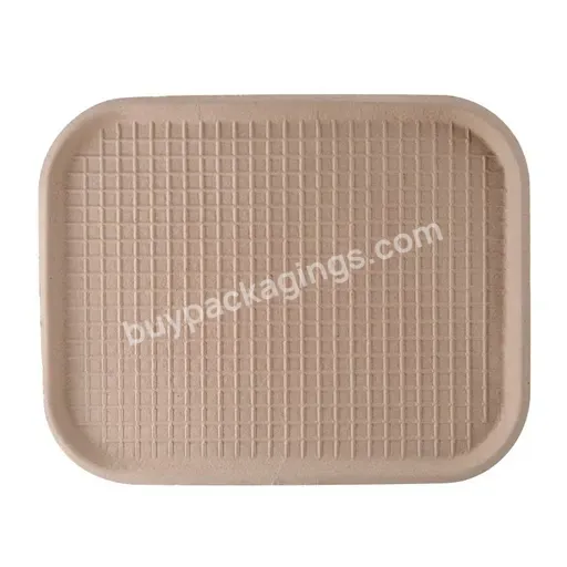 Rectangular Molded Fiber Pulp Cafeteria Style Food Tray Eco Friendly Paper Pulp Food Tray Multi Use - Buy Paper Pulp Food Tray,Molded Pulp Food Tray,Moulded Pulp Food Tray.