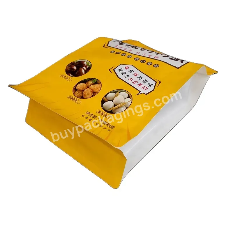 Recyclable Biodegradable White Kraft Paper Printing Food Zipper Bag Flat Bottom Customized Printed Pouch With Zipper - Buy Kraft Paper Flat Bottom Bag,Printed Kraft Paper Pouch,Kraft Paper Bag.