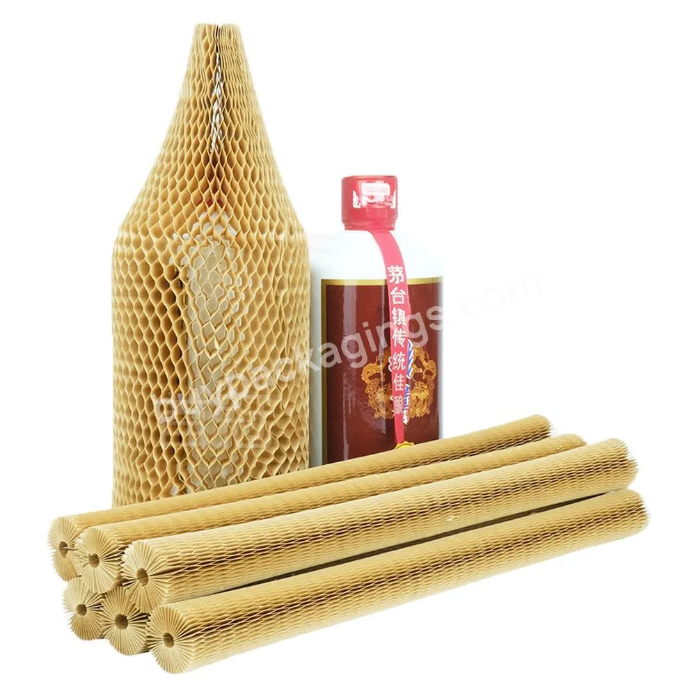 Recyclable Brown Black Hex Buffer Wrapping Packing Honeycomb Packaging Kraft Cushion Paper Sleeve Honeycomb Paper Roll