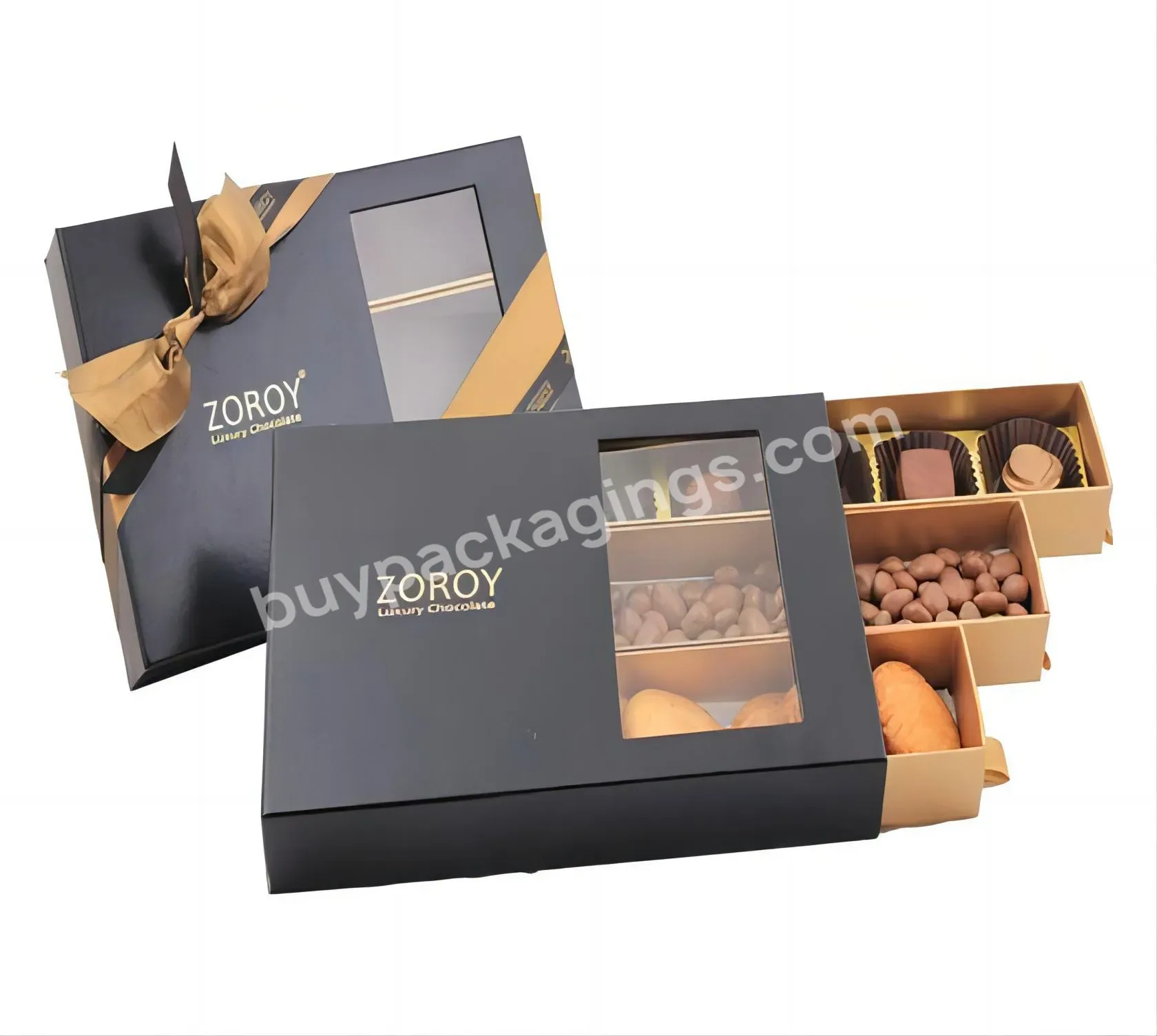Recyclable Custom Chocolate Bakery Cake Candy Packaging Boxes Food Carry Paper Box For Packing Small Gift Box With Ribbon - Buy Bakery Picnic Boxes,Candy Chocolate Paper Box,Cake Boxes.