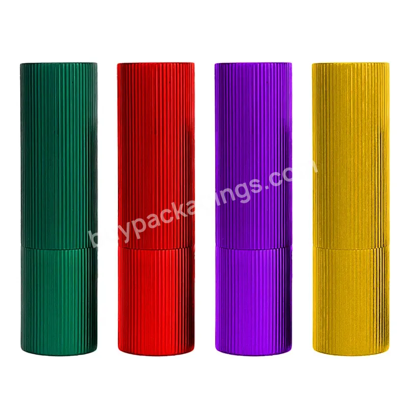 Recyclable Custom Empty Cosmetic Packaging Eco Friendly Aluminumlipstick Chapstick Container Lip Balm Tube - Buy Metal Lipstick Tube,Aluminum Lipstick Containers,Lipstick Tube For Cosmetic Packaging.